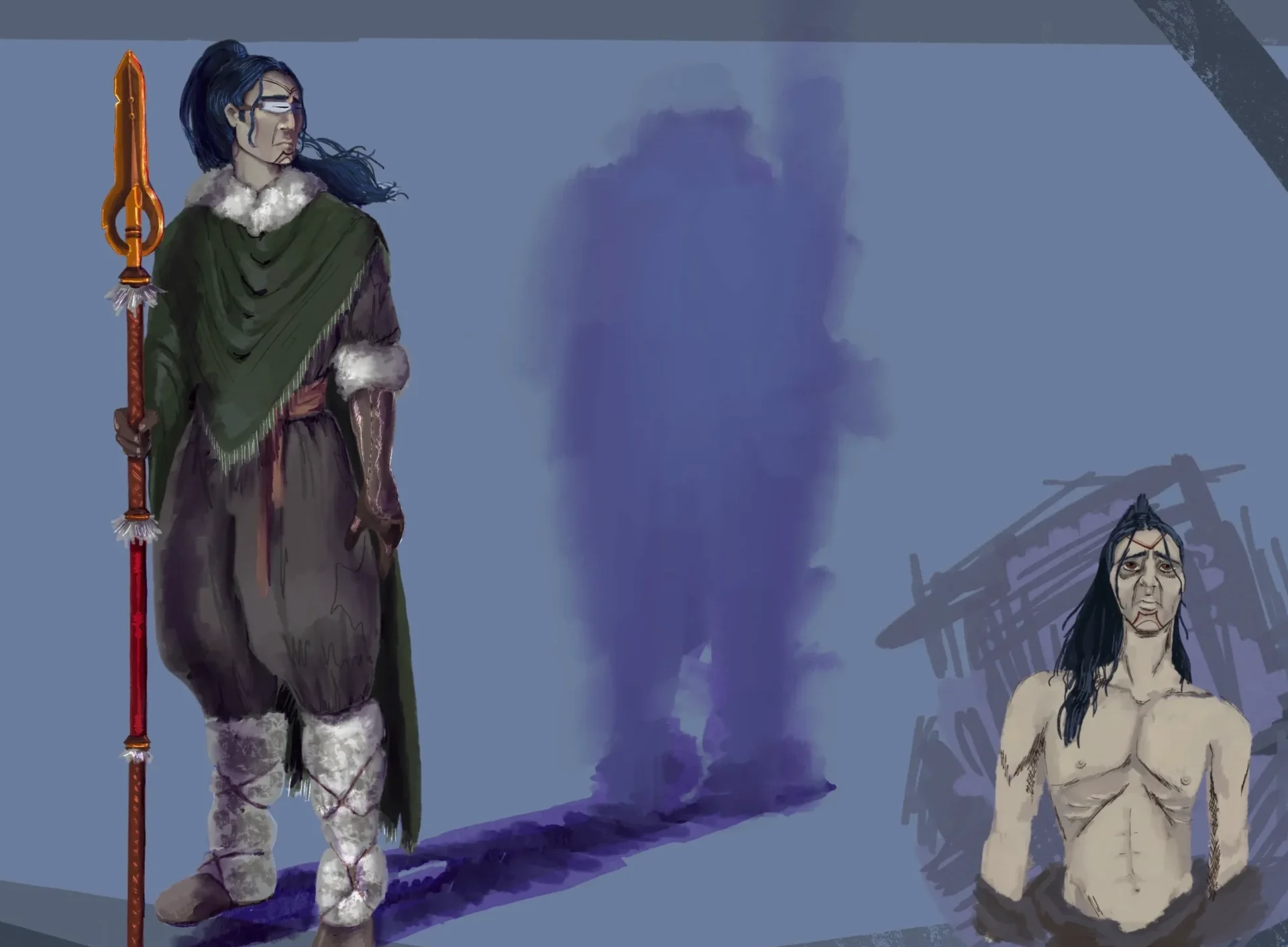 dibujo de un hombre de ilustración digital para la creación de personajes